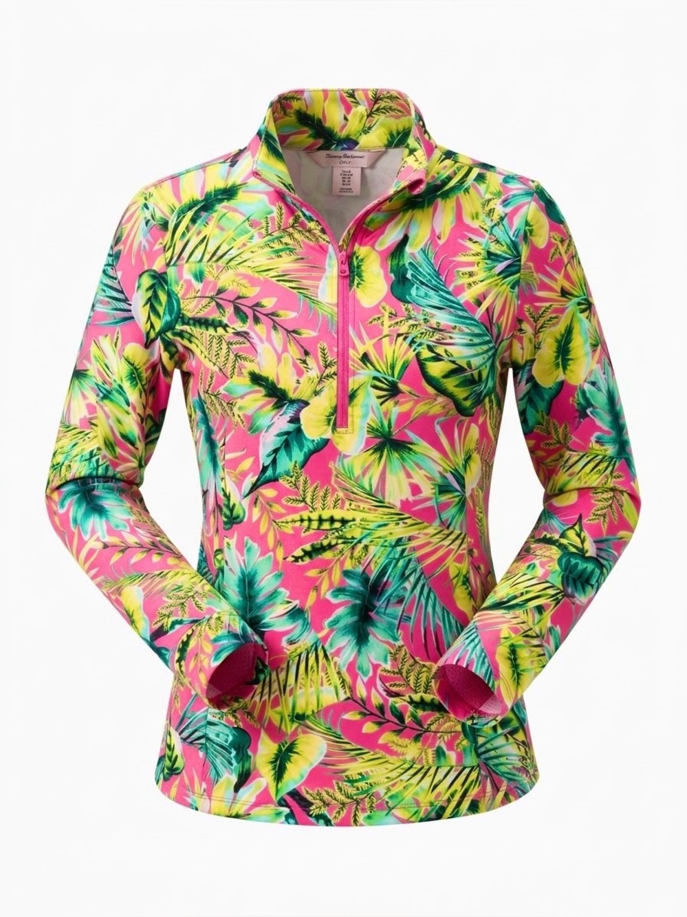 Tommy Bahama Golf Top Quarter Zip Jacket Botanical Print